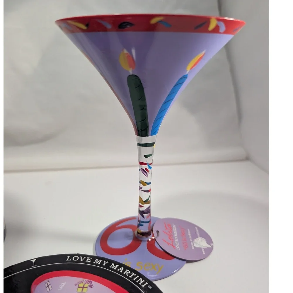Lolita Love My Martini 60 Is Sexy Hand Painted Birthday Glass With Box 7oz